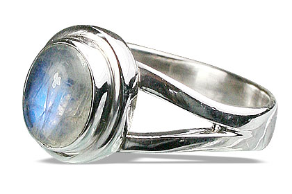 Design 8729: blue,white moonstone classic rings