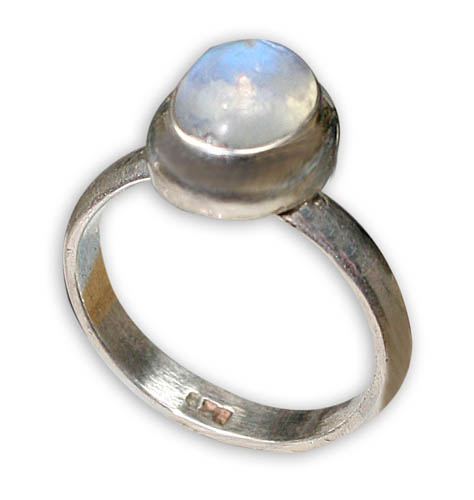 Design 8741: White moonstone rings