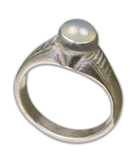 Design 8747: White moonstone rings