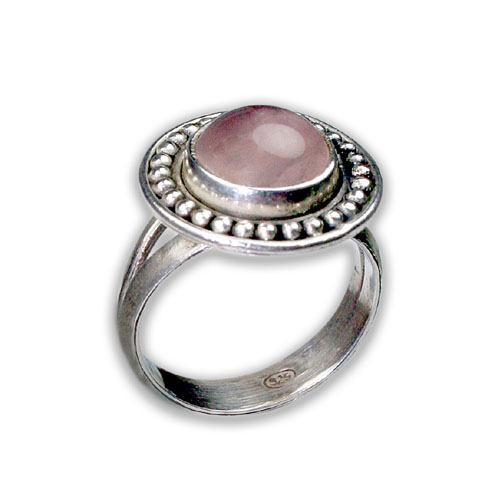 Design 8780: pink rose quartz rings