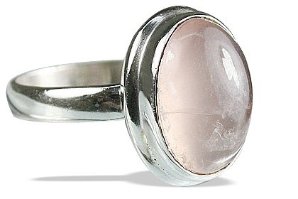 Design 8781: pink rose quartz contemporary rings