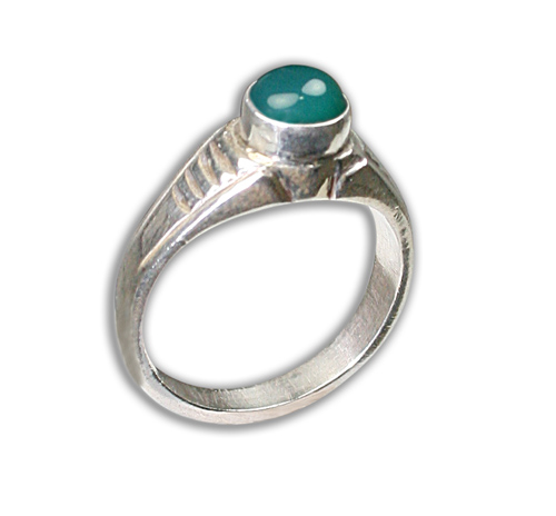 Design 8789: green onyx rings