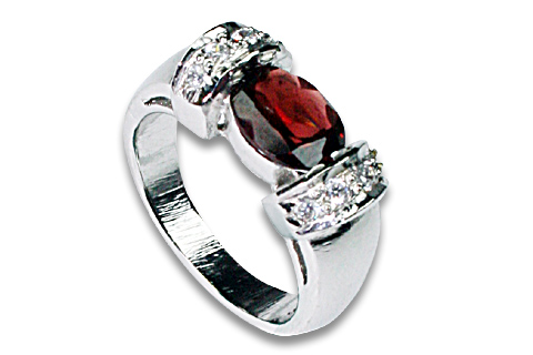 Design 8956: red garnet mens, solitaire rings