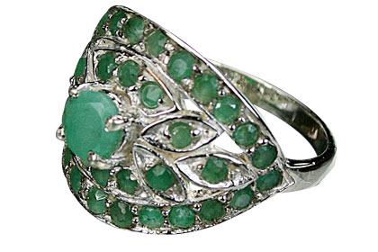 Design 8959: green emerald rings