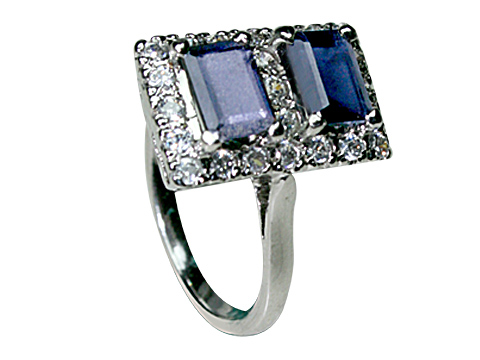 Design 8987: Blue, White iolite rings