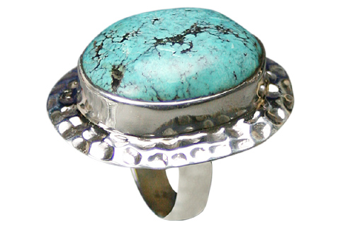 Design 9034: green turquoise contemporary rings