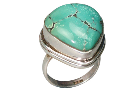 Design 9036: green turquoise mens rings