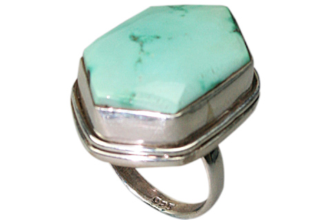 Design 9038: green turquoise mens rings