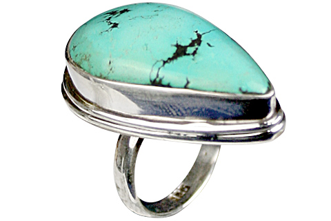 Design 9041: green turquoise contemporary rings
