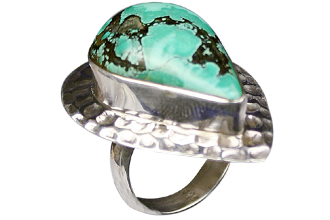Design 9046: green turquoise contemporary rings