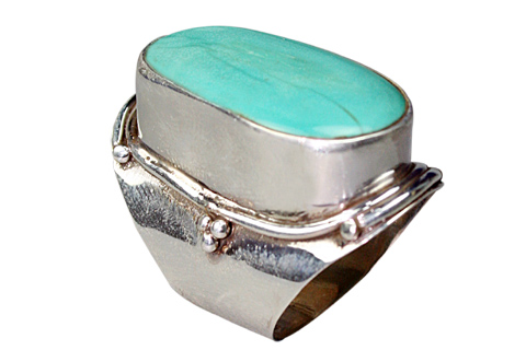 Design 9049: green turquoise mens rings