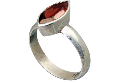 Design 9199: red garnet solitaire rings