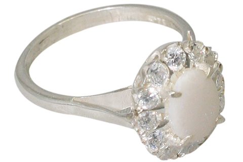 Design 9410: white cubic zirconia rings